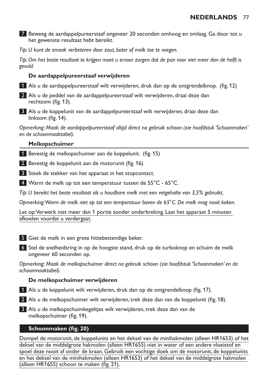 Philips Avance Collection Stabmixer User Manual | Page 77 / 136