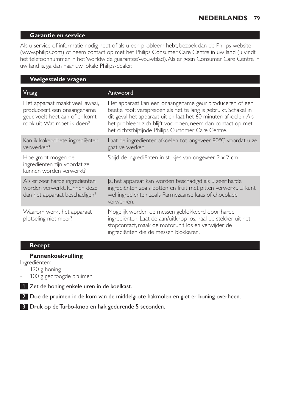 Philips Avance Collection Stabmixer User Manual | Page 79 / 136
