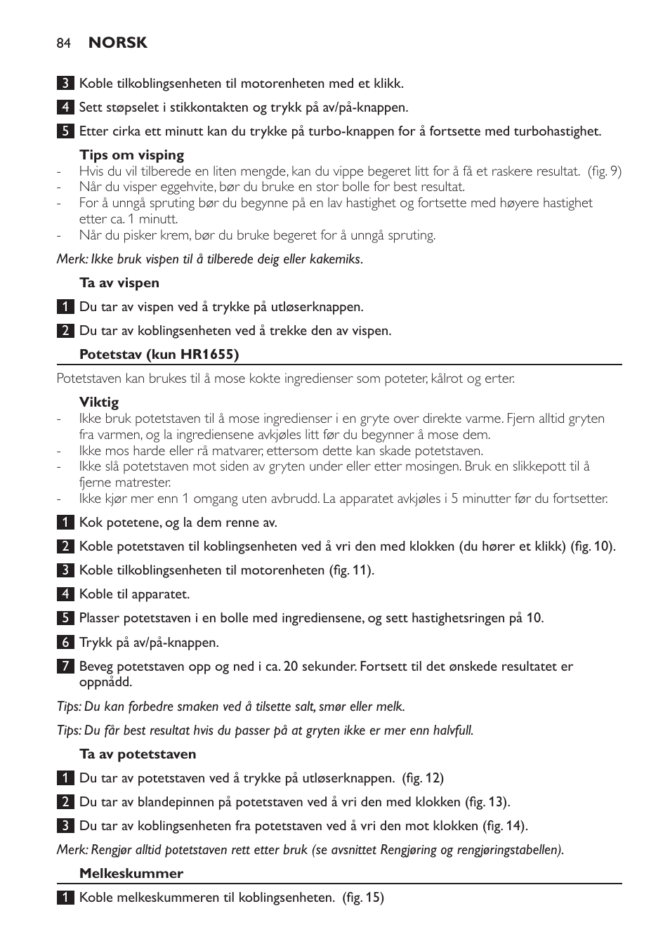 Philips Avance Collection Stabmixer User Manual | Page 84 / 136