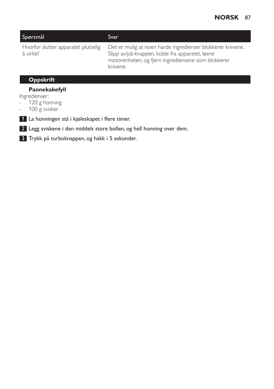 Philips Avance Collection Stabmixer User Manual | Page 87 / 136