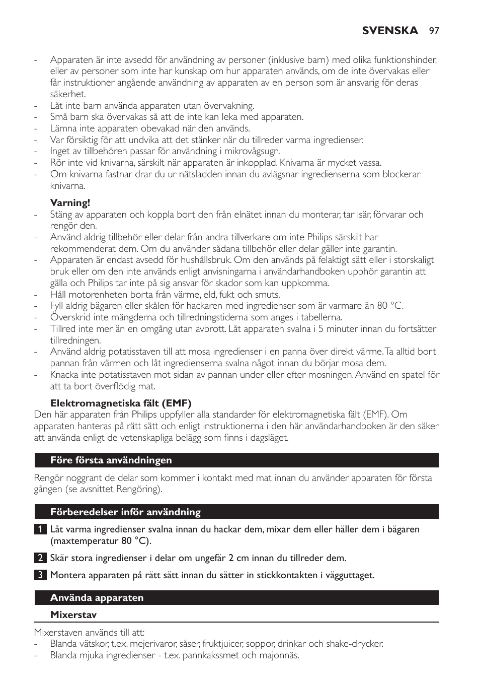 Philips Avance Collection Stabmixer User Manual | Page 97 / 136
