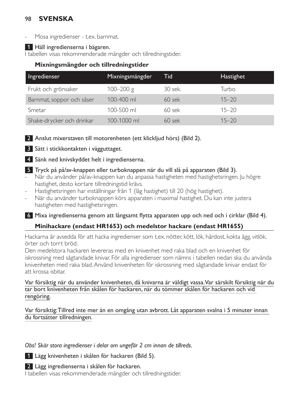 Philips Avance Collection Stabmixer User Manual | Page 98 / 136
