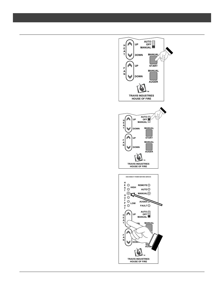 Operation, Manual mode, Travis industries | Avalon Stoves Arbor PS User Manual | Page 22 / 42