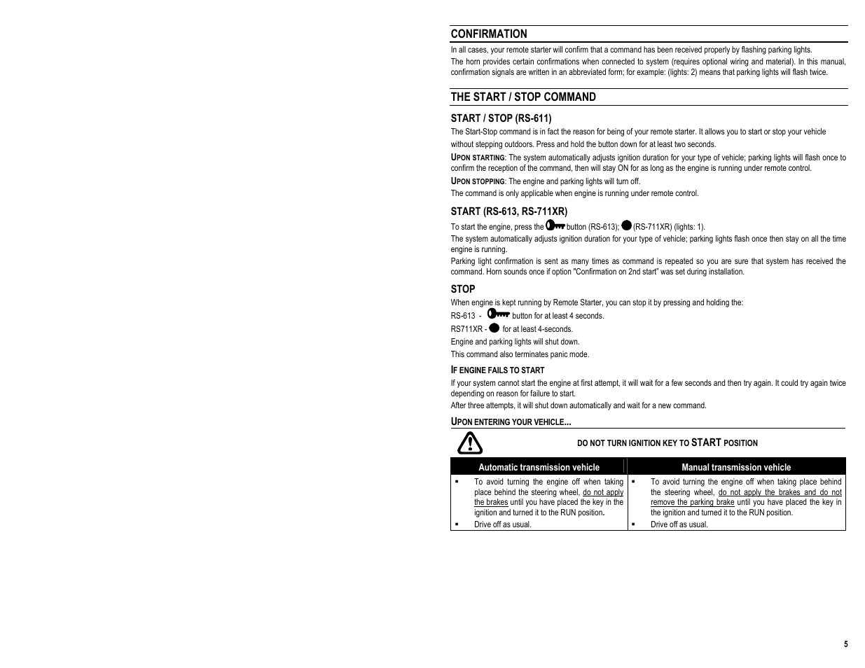 AstroStart RS-611 User Manual | Page 7 / 12