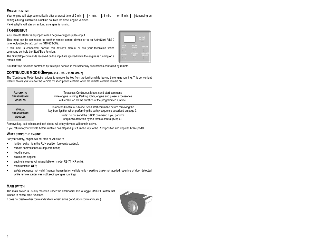 AstroStart RS-611 User Manual | Page 8 / 12