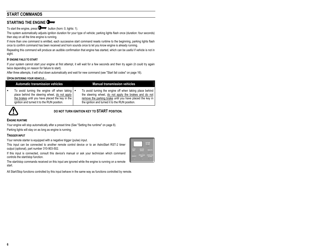 AstroStart 1105U User Manual | Page 8 / 20