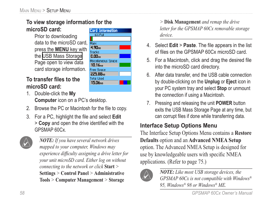 Garmin GPSMAP 60Cx User Manual | Page 68 / 100