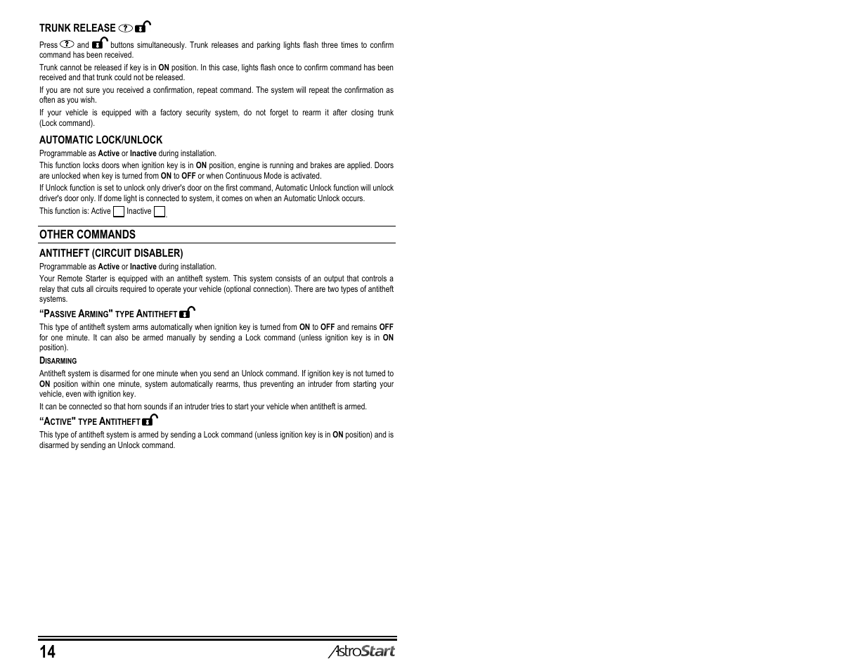 AstroStart 5204 User Manual | Page 16 / 18