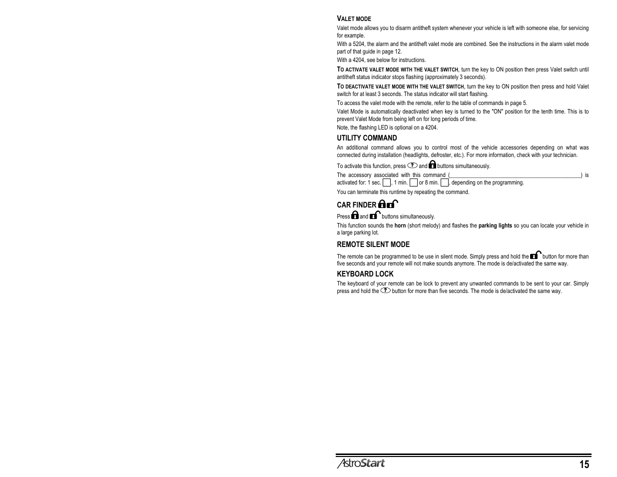 AstroStart 5204 User Manual | Page 17 / 18