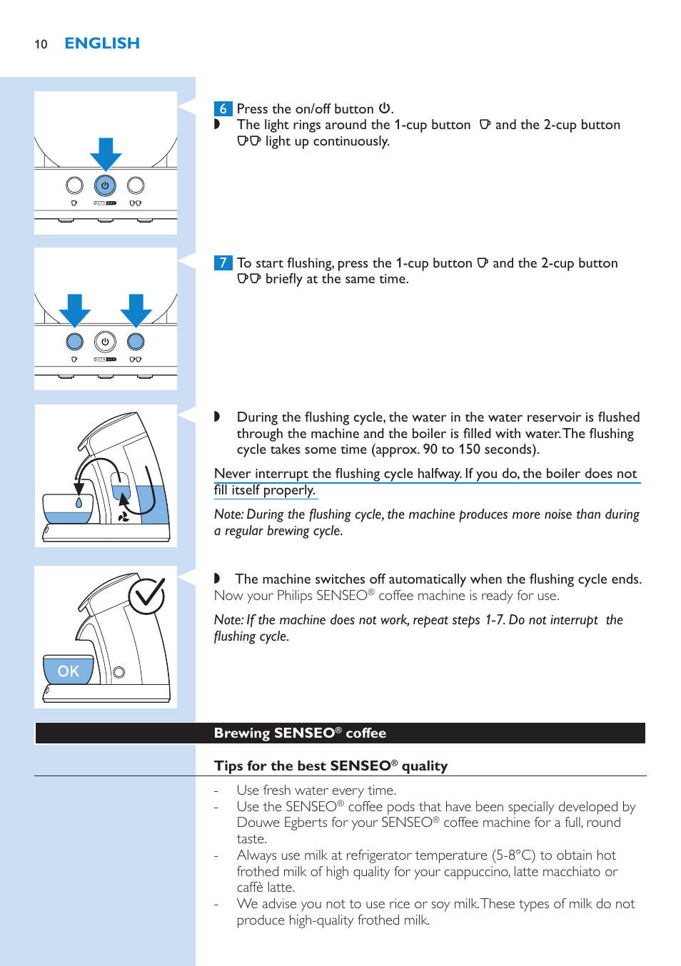 Philips SENSEO® Latte Select Kaffeepadmaschine User Manual | Page 10 / 210