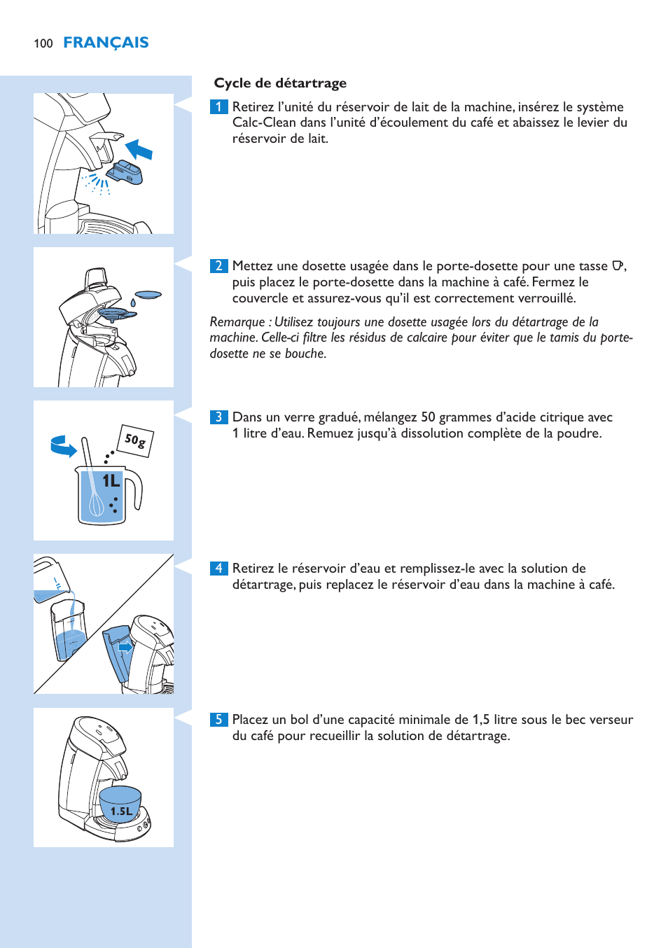 Philips SENSEO® Latte Select Kaffeepadmaschine User Manual | Page 100 / 210