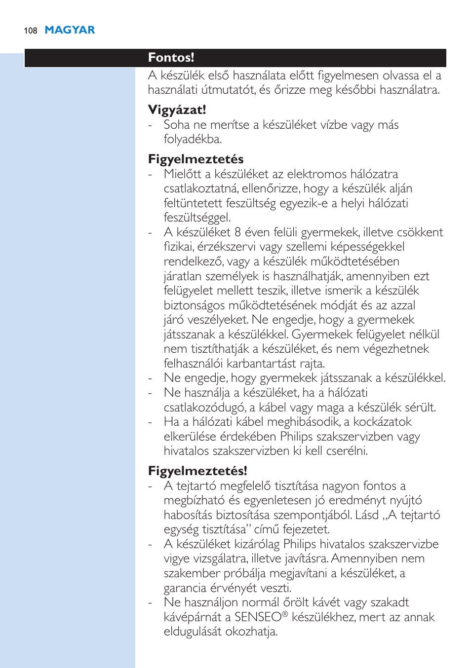 Philips SENSEO® Latte Select Kaffeepadmaschine User Manual | Page 108 / 210