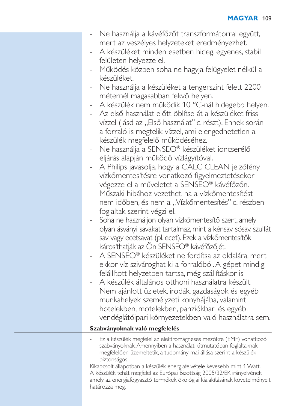Philips SENSEO® Latte Select Kaffeepadmaschine User Manual | Page 109 / 210