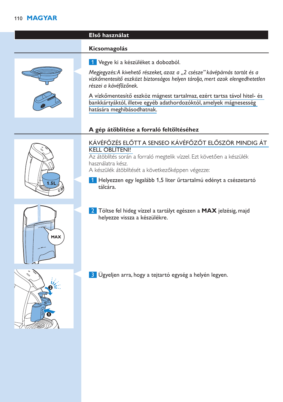 Philips SENSEO® Latte Select Kaffeepadmaschine User Manual | Page 110 / 210