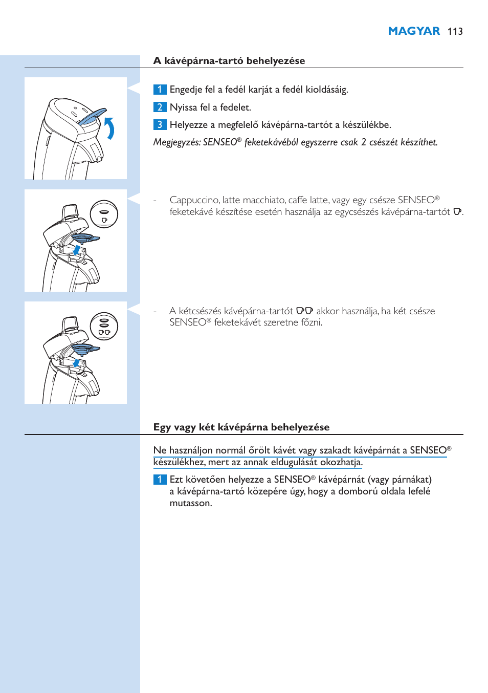 Philips SENSEO® Latte Select Kaffeepadmaschine User Manual | Page 113 / 210
