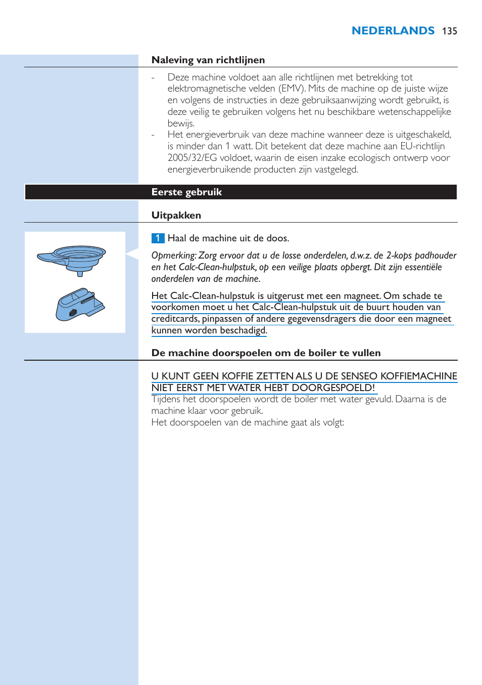 Philips SENSEO® Latte Select Kaffeepadmaschine User Manual | Page 135 / 210