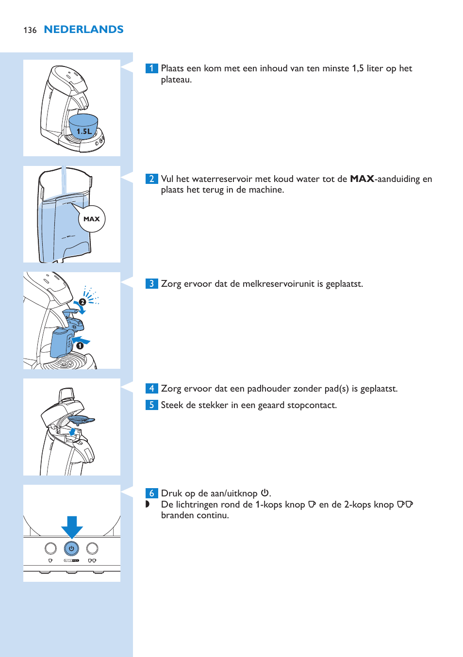 Philips SENSEO® Latte Select Kaffeepadmaschine User Manual | Page 136 / 210