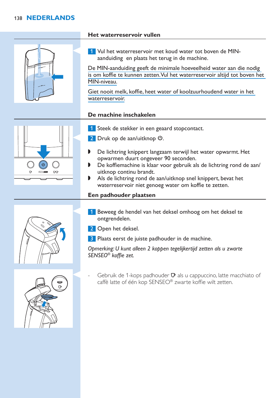 Philips SENSEO® Latte Select Kaffeepadmaschine User Manual | Page 138 / 210