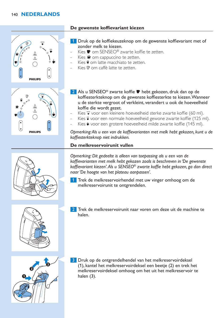 Philips SENSEO® Latte Select Kaffeepadmaschine User Manual | Page 140 / 210