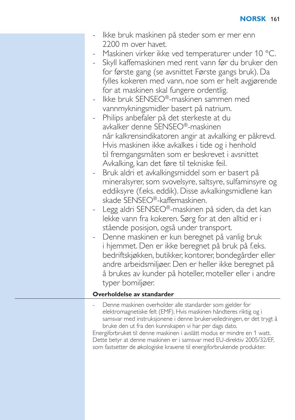 Philips SENSEO® Latte Select Kaffeepadmaschine User Manual | Page 161 / 210
