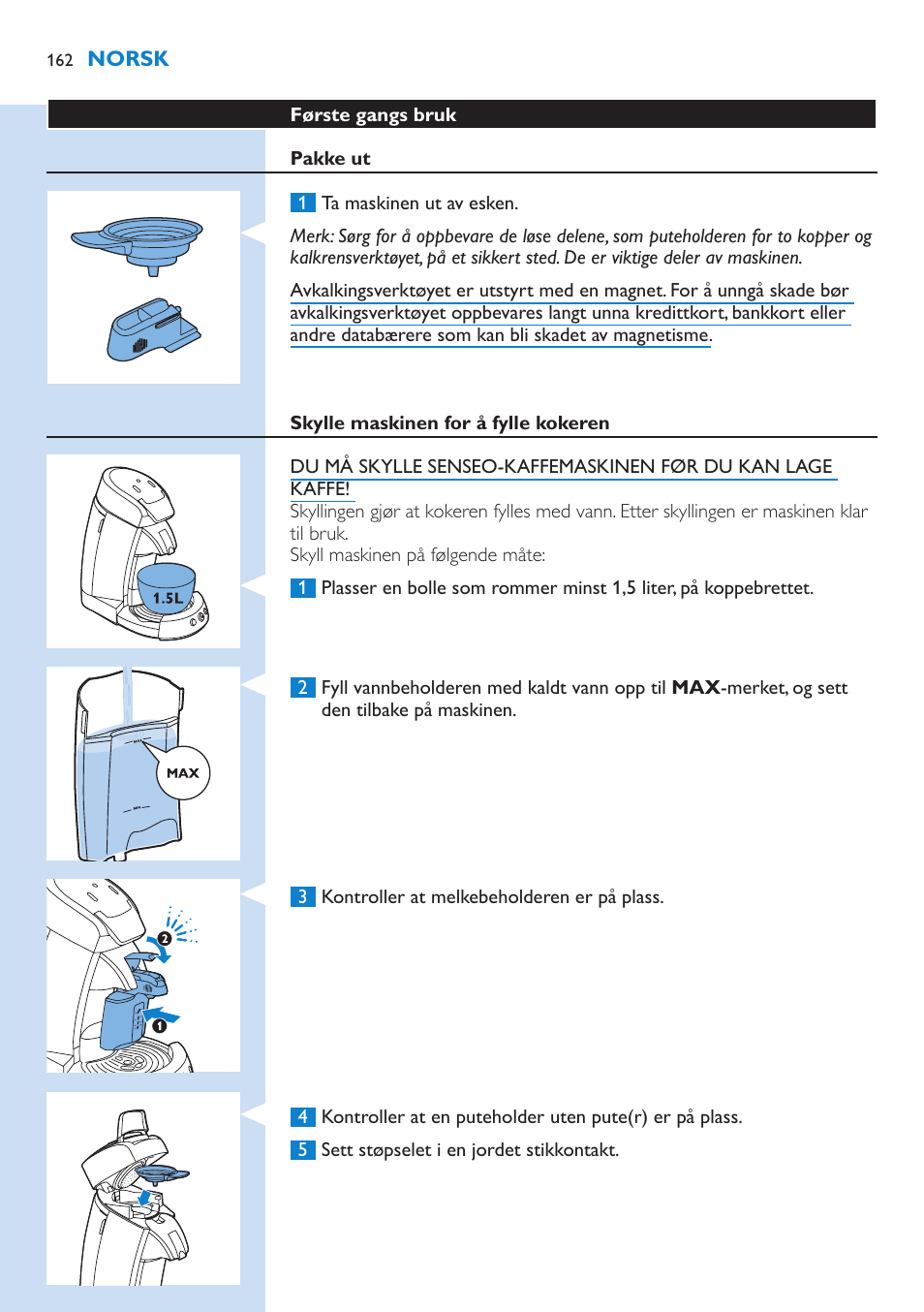 Philips SENSEO® Latte Select Kaffeepadmaschine User Manual | Page 162 / 210