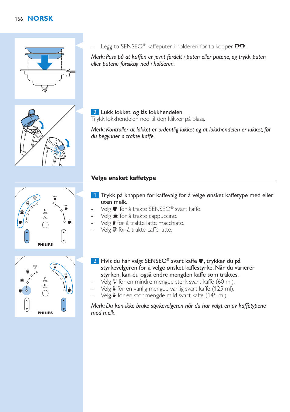Philips SENSEO® Latte Select Kaffeepadmaschine User Manual | Page 166 / 210
