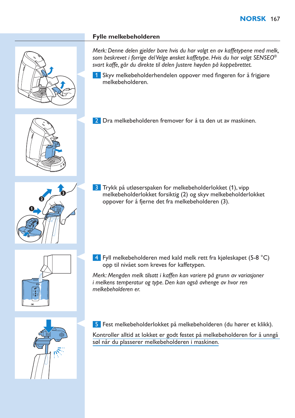 Philips SENSEO® Latte Select Kaffeepadmaschine User Manual | Page 167 / 210