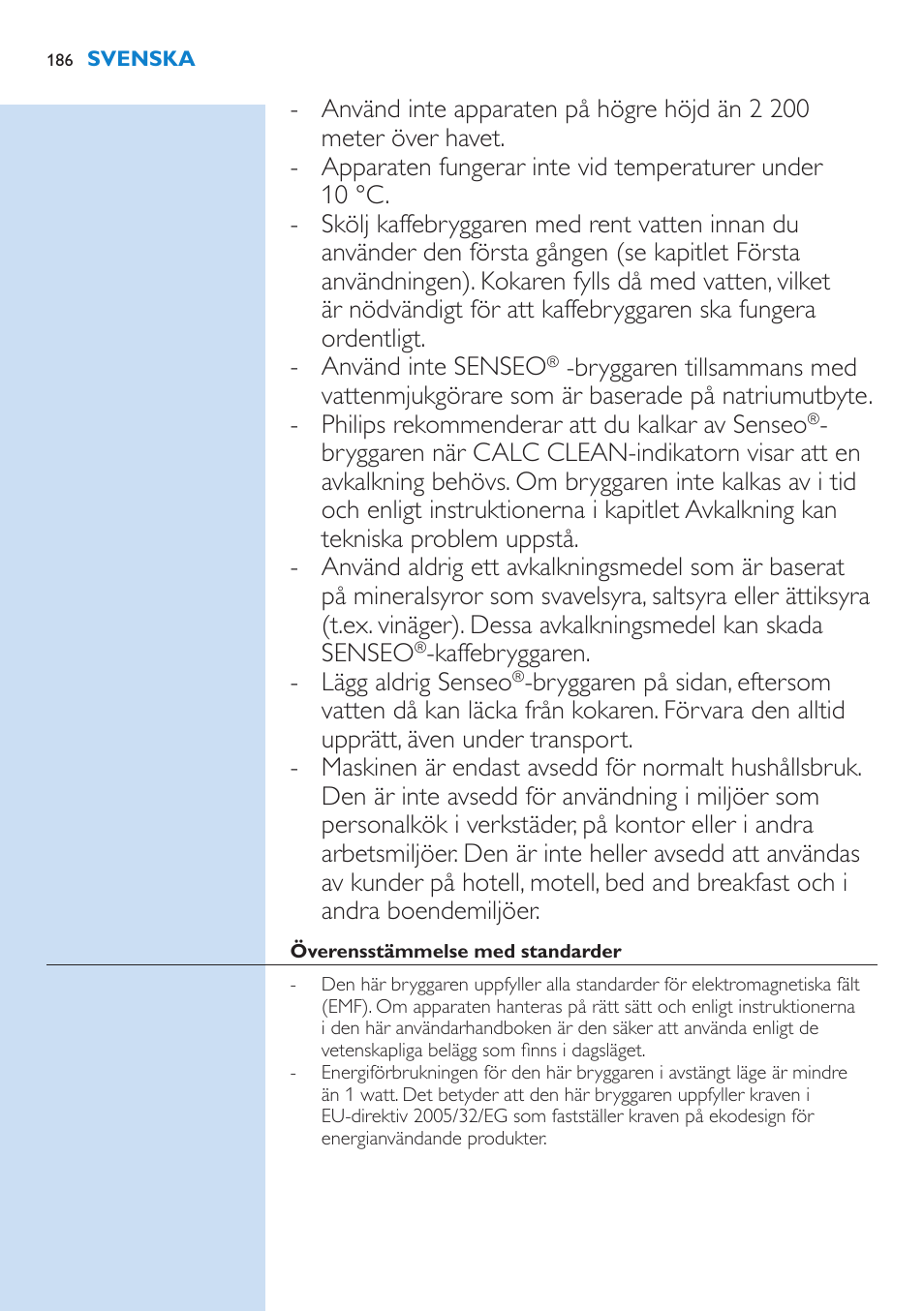 Philips SENSEO® Latte Select Kaffeepadmaschine User Manual | Page 186 / 210