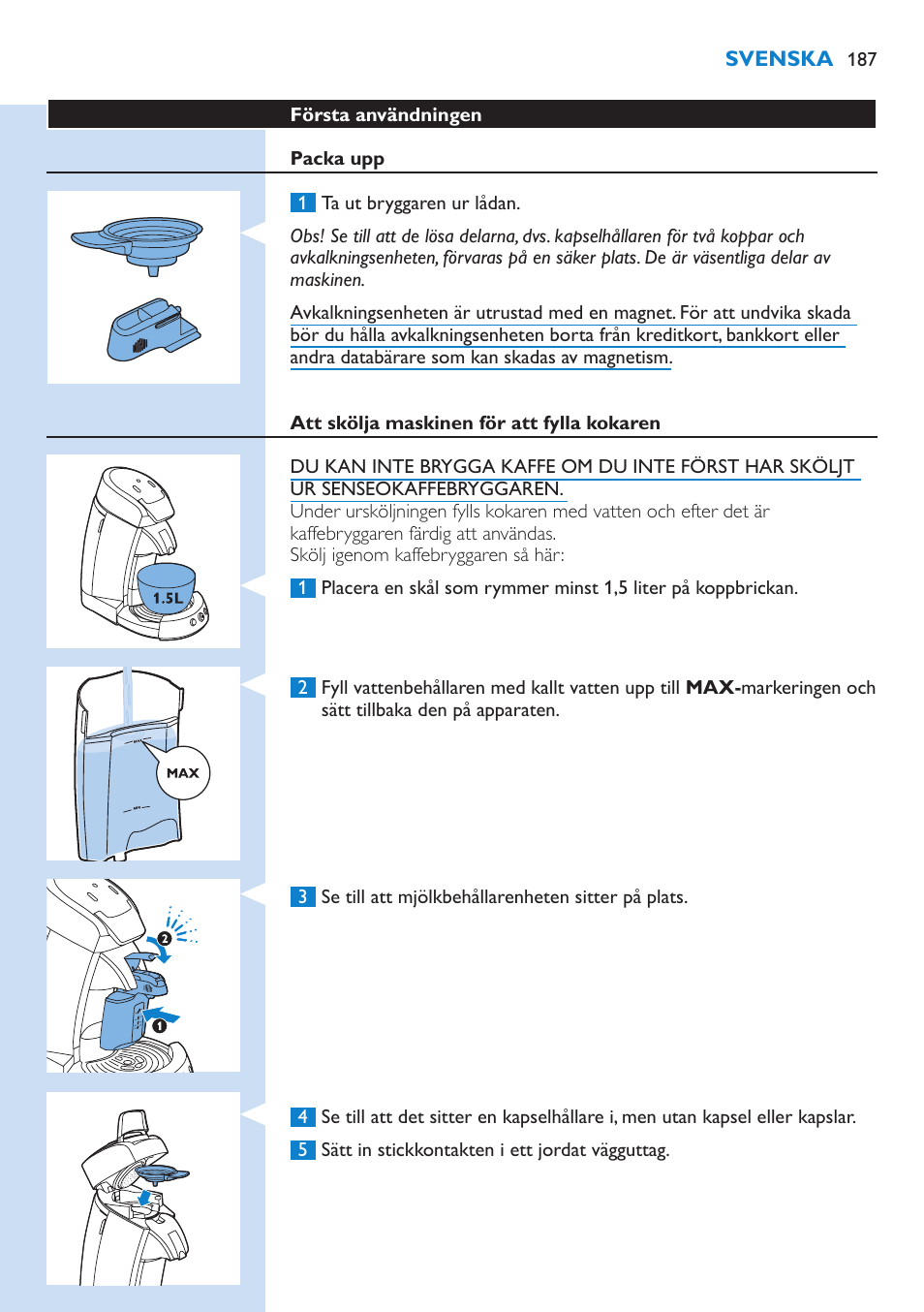 Philips SENSEO® Latte Select Kaffeepadmaschine User Manual | Page 187 / 210