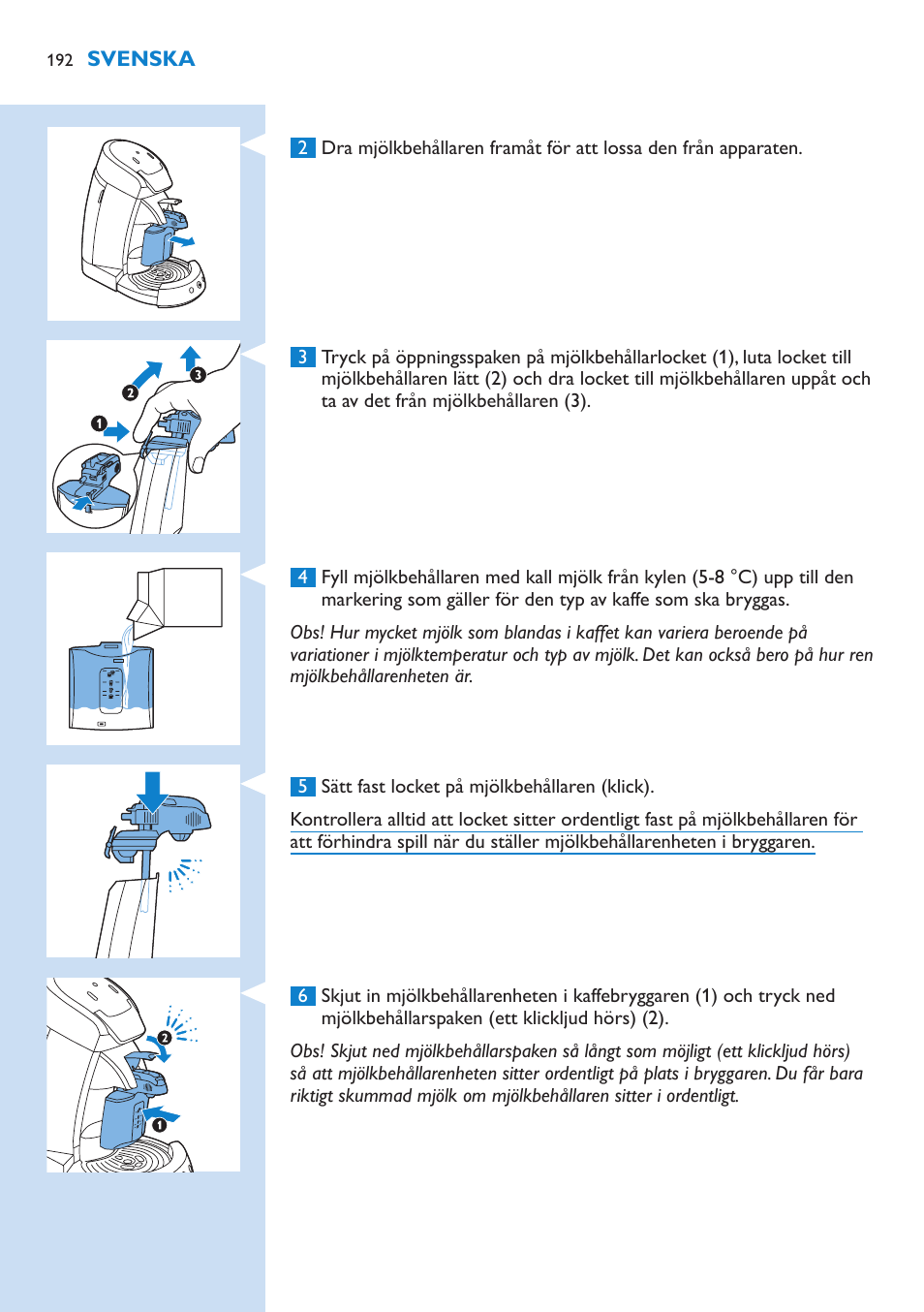 Philips SENSEO® Latte Select Kaffeepadmaschine User Manual | Page 192 / 210