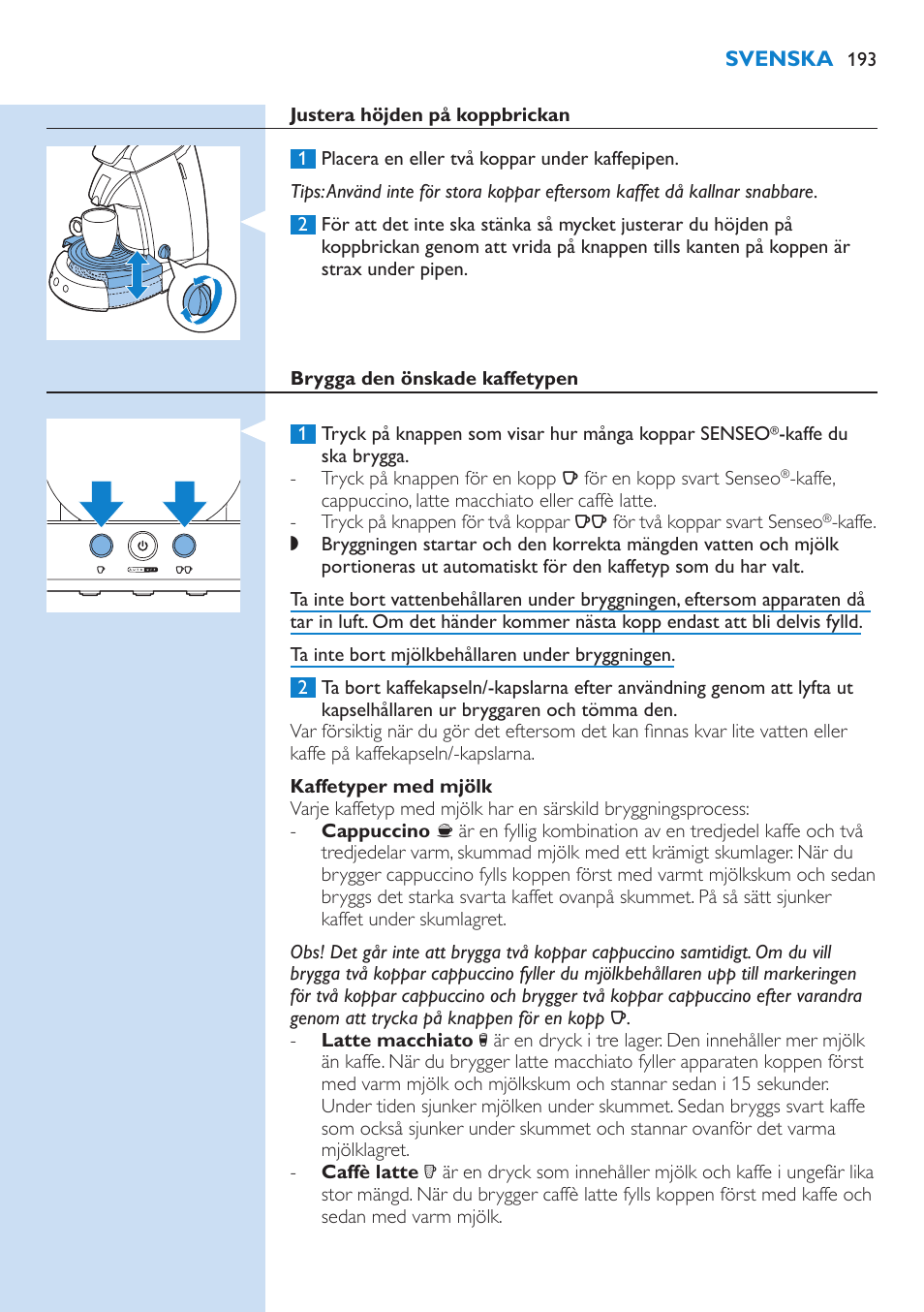 Philips SENSEO® Latte Select Kaffeepadmaschine User Manual | Page 193 / 210