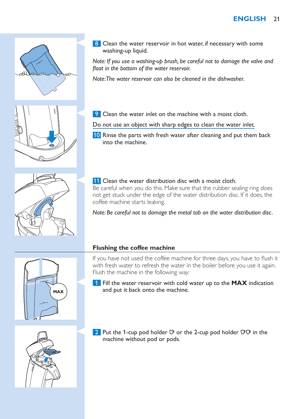Philips SENSEO® Latte Select Kaffeepadmaschine User Manual | Page 21 / 210