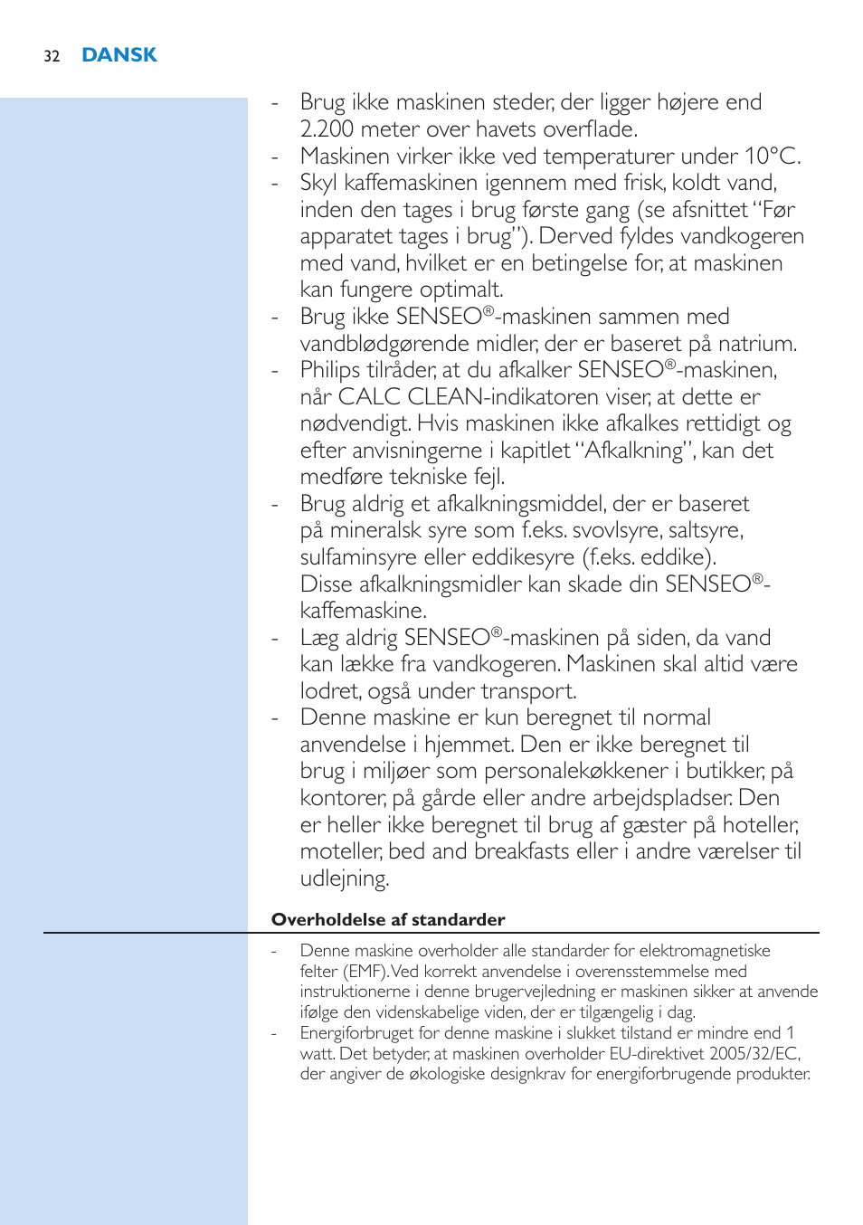 Philips SENSEO® Latte Select Kaffeepadmaschine User Manual | Page 32 / 210