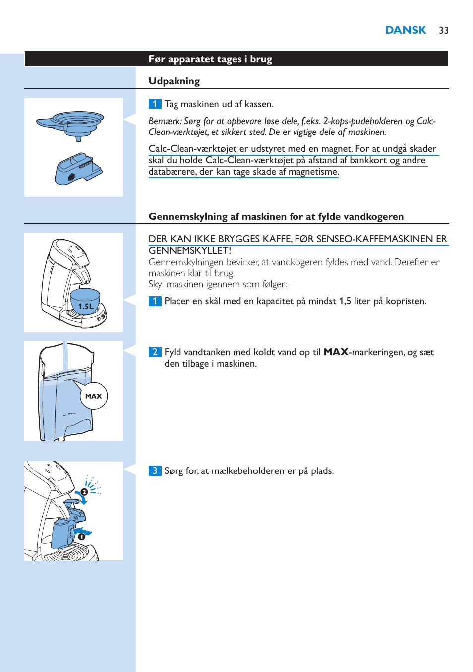 Philips SENSEO® Latte Select Kaffeepadmaschine User Manual | Page 33 / 210
