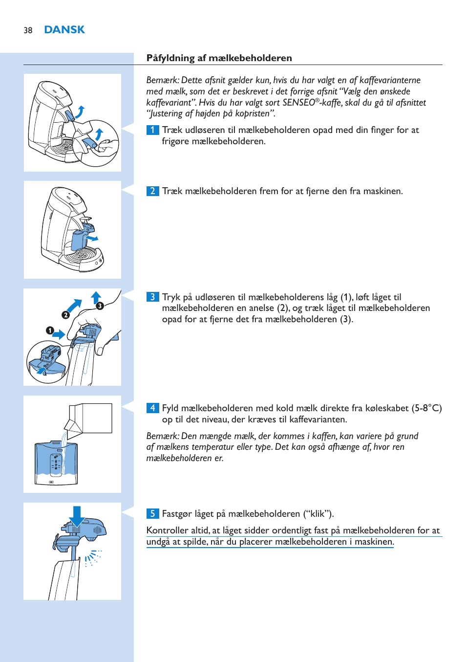 Philips SENSEO® Latte Select Kaffeepadmaschine User Manual | Page 38 / 210
