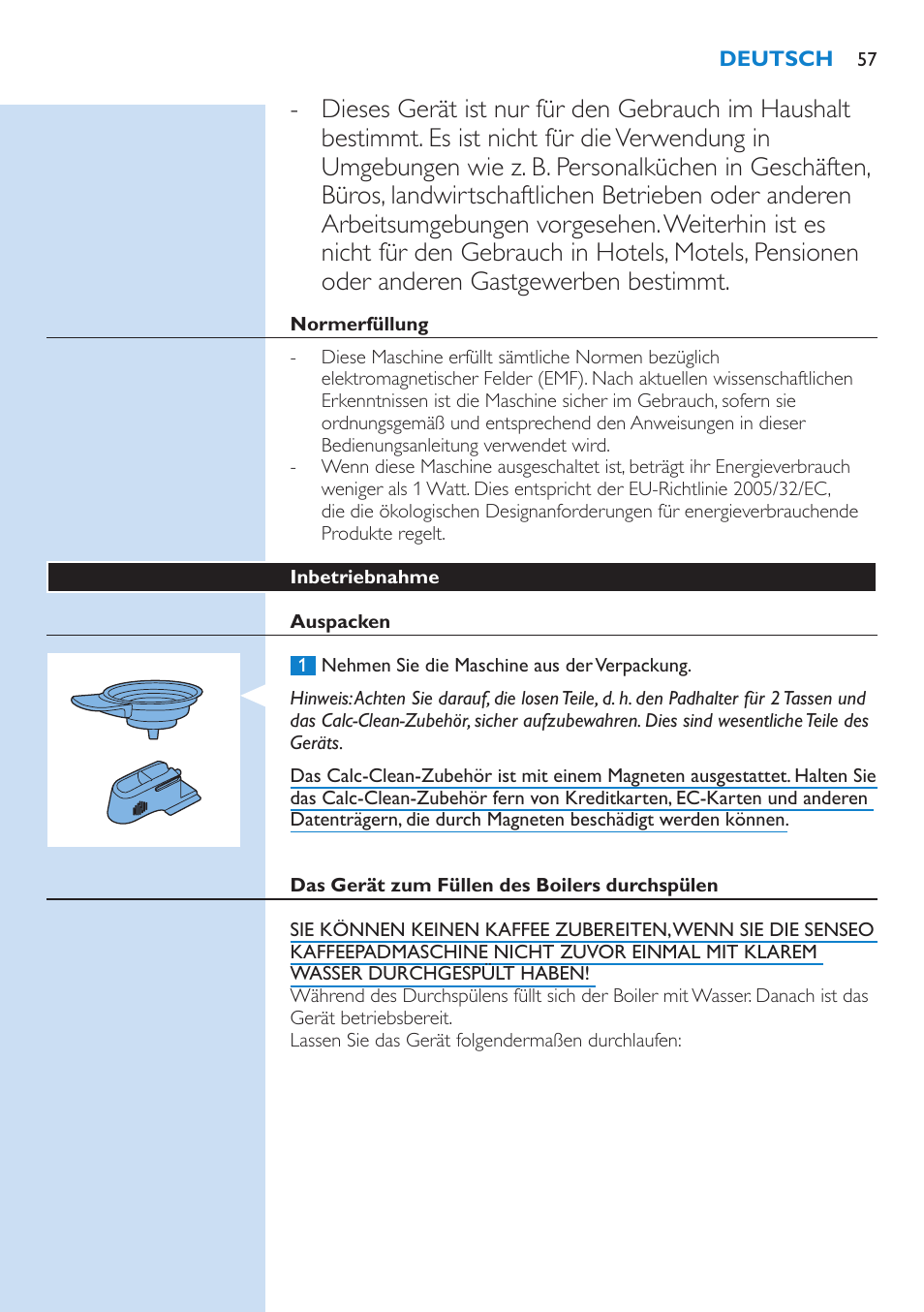 Philips SENSEO® Latte Select Kaffeepadmaschine User Manual | Page 57 / 210