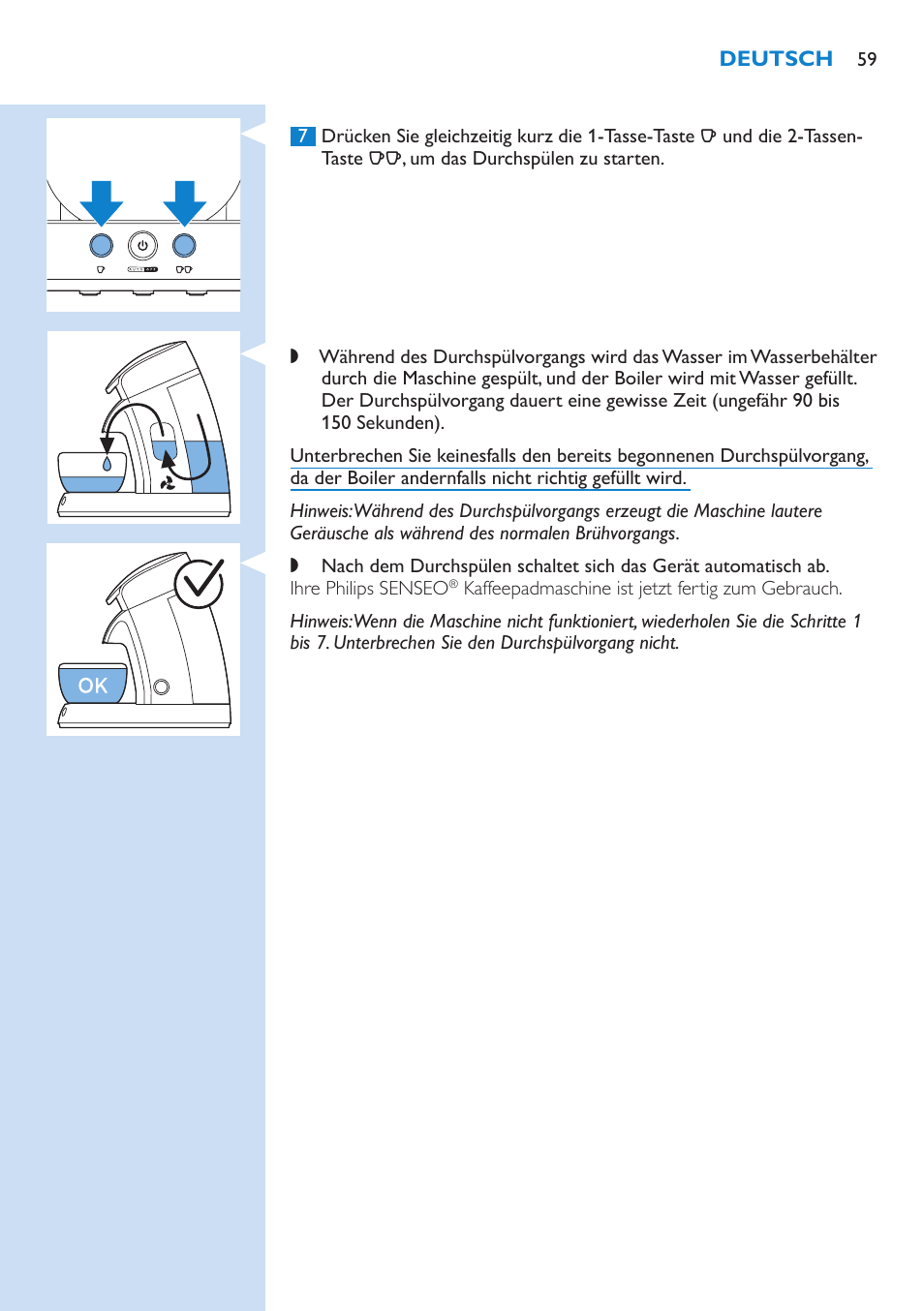 Philips SENSEO® Latte Select Kaffeepadmaschine User Manual | Page 59 / 210