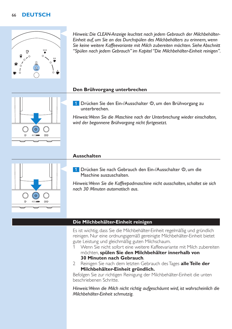 Philips SENSEO® Latte Select Kaffeepadmaschine User Manual | Page 66 / 210