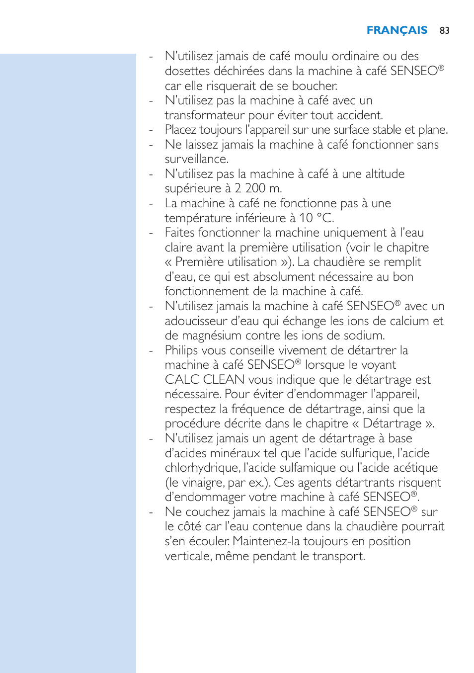 Philips SENSEO® Latte Select Kaffeepadmaschine User Manual | Page 83 / 210
