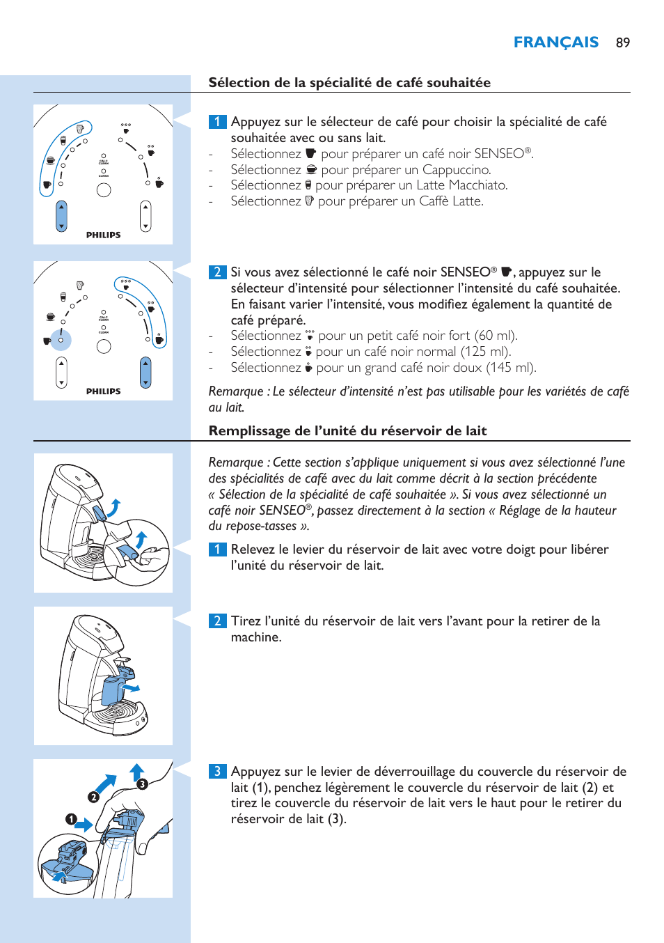 Philips SENSEO® Latte Select Kaffeepadmaschine User Manual | Page 89 / 210