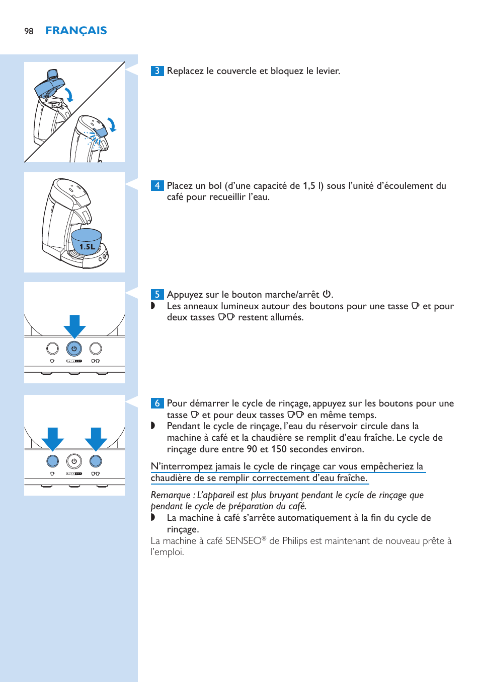 Philips SENSEO® Latte Select Kaffeepadmaschine User Manual | Page 98 / 210