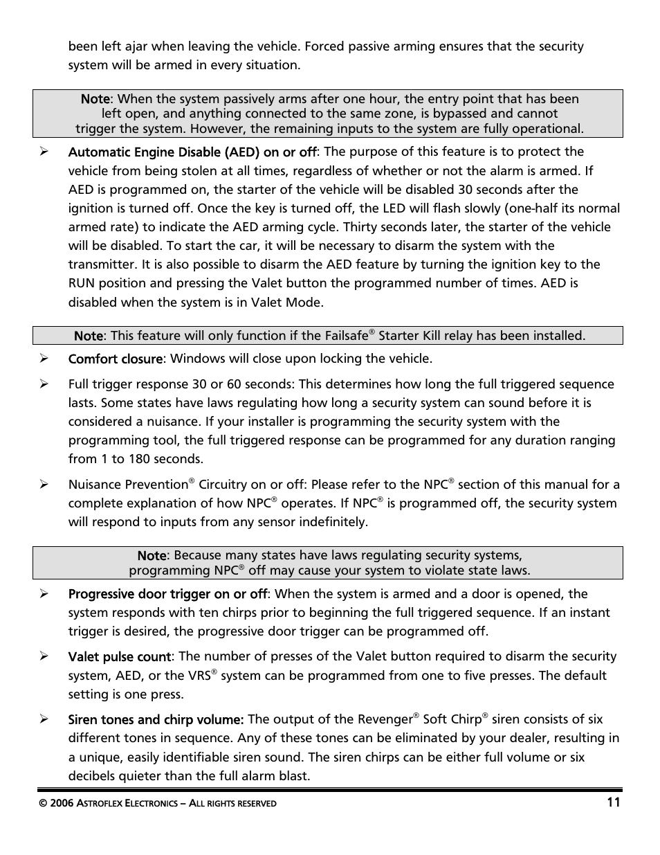 AstroStart Security System VSS-113 User Manual | Page 13 / 18