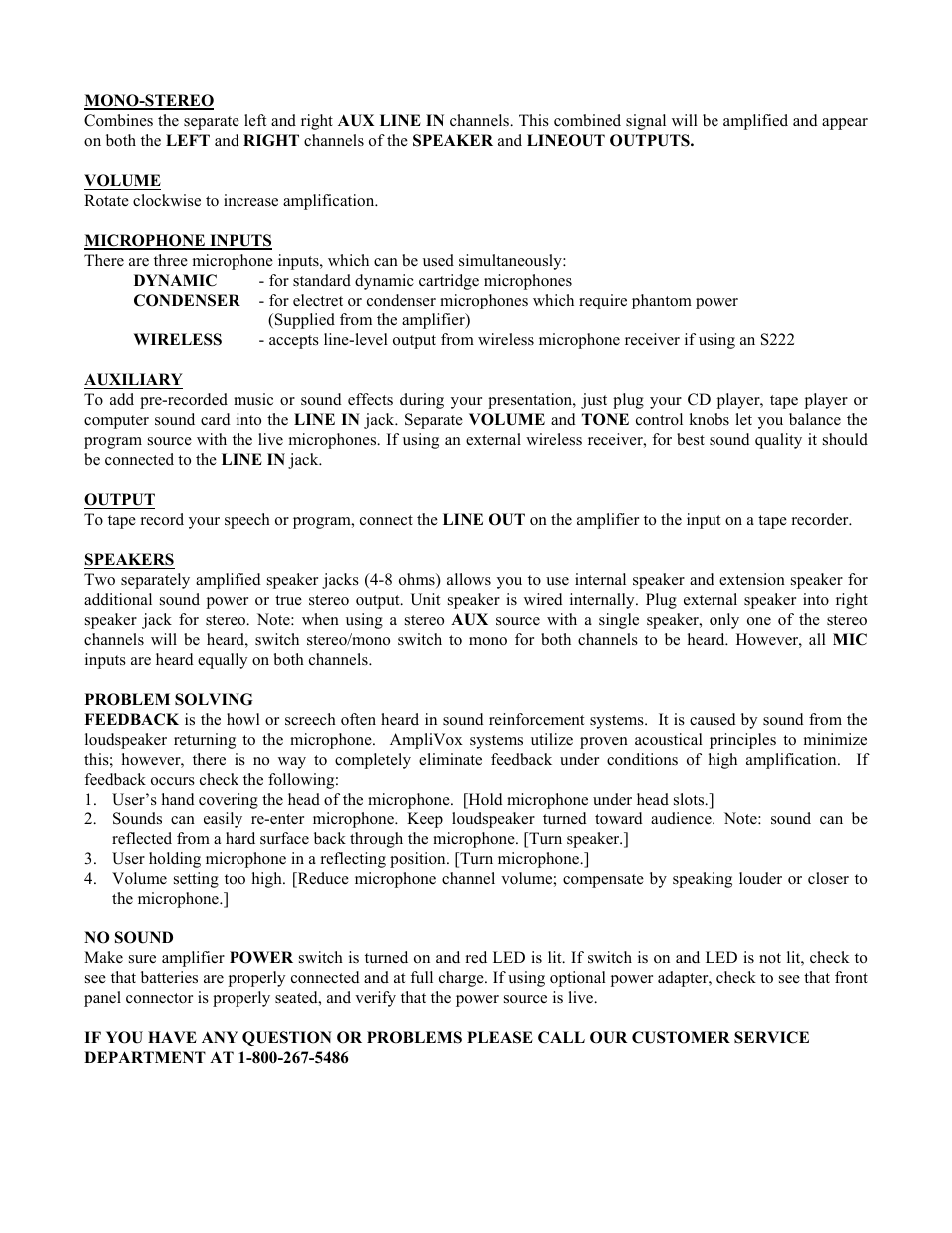 AmpliVox SW222 User Manual | Page 2 / 2