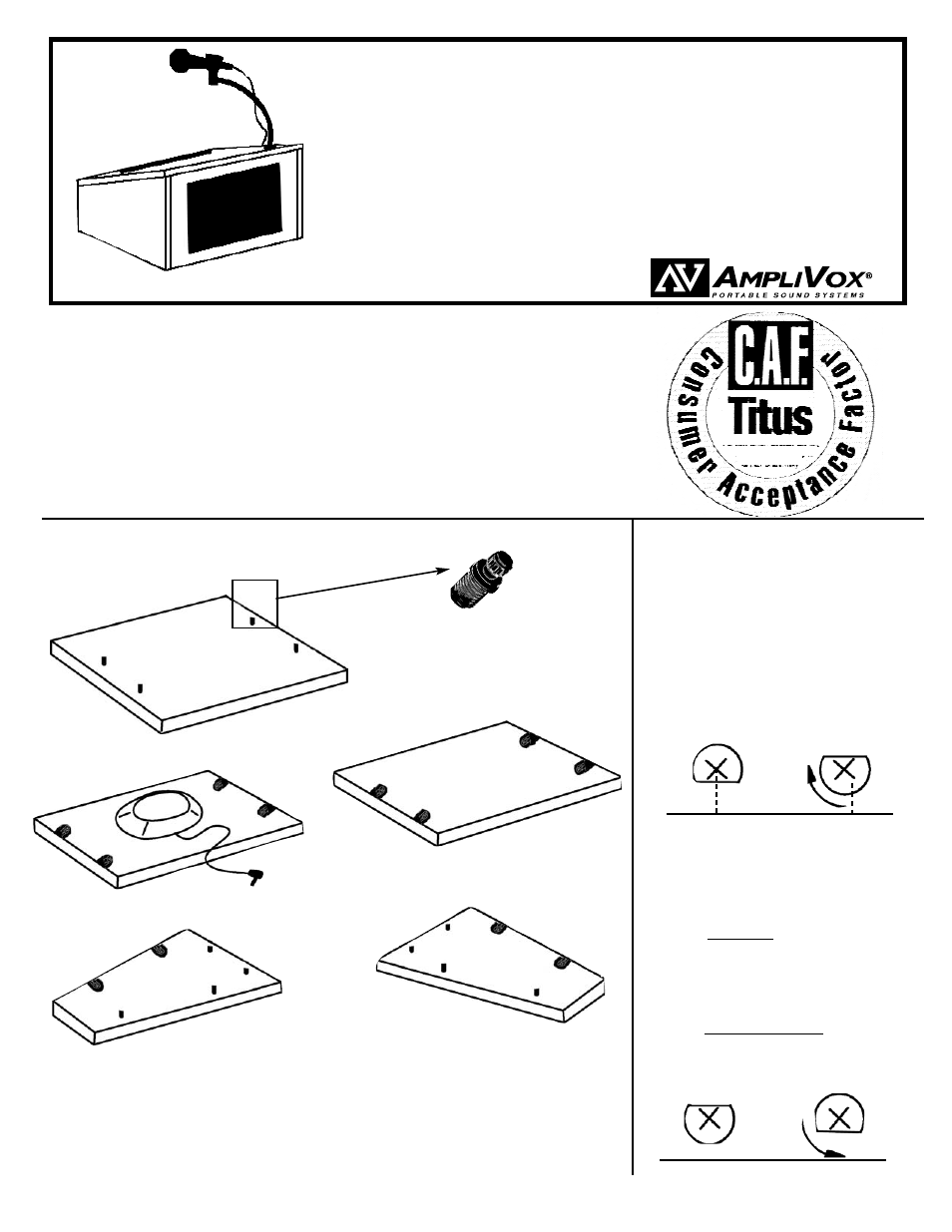 AmpliVox TABLETOP LECTERN W/S-250 User Manual | 2 pages