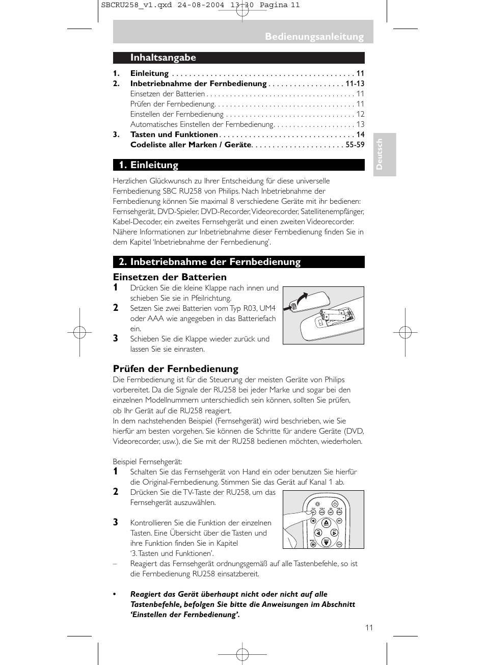 Philips Universal-Fernbedienung User Manual | Page 11 / 60