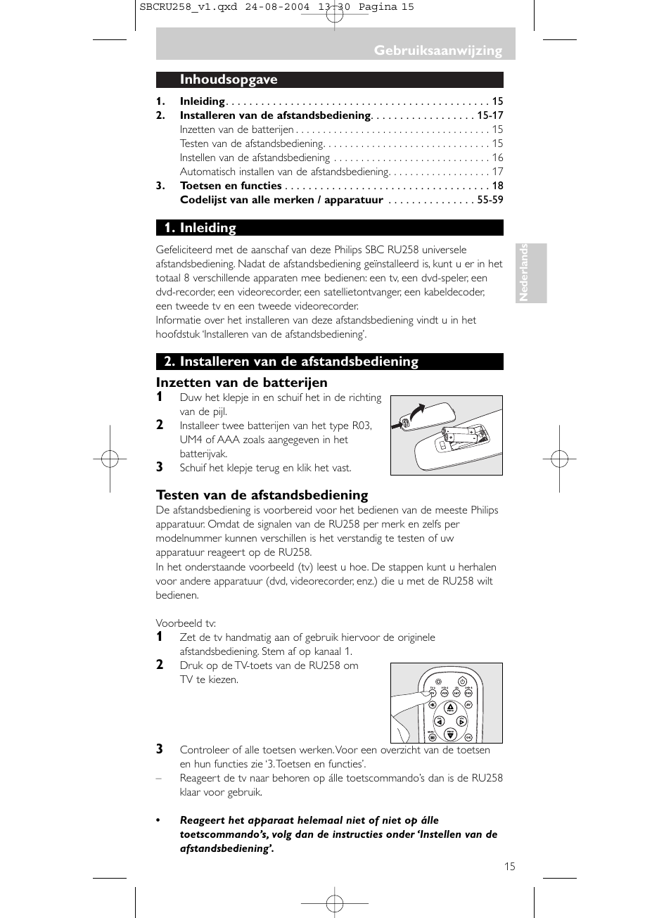 Philips Universal-Fernbedienung User Manual | Page 15 / 60