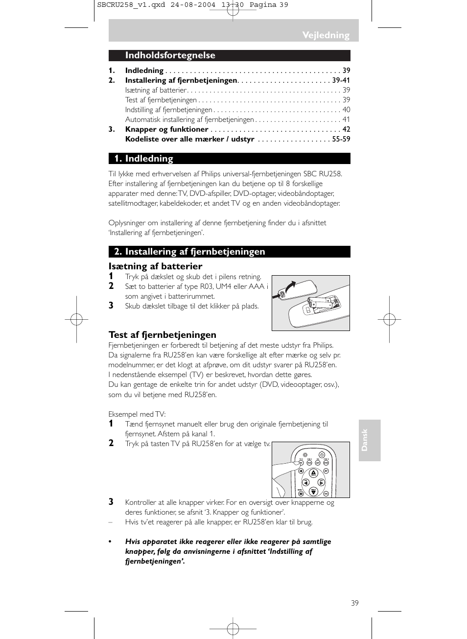 Philips Universal-Fernbedienung User Manual | Page 39 / 60