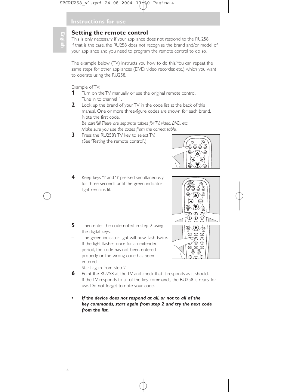 Philips Universal-Fernbedienung User Manual | Page 4 / 60