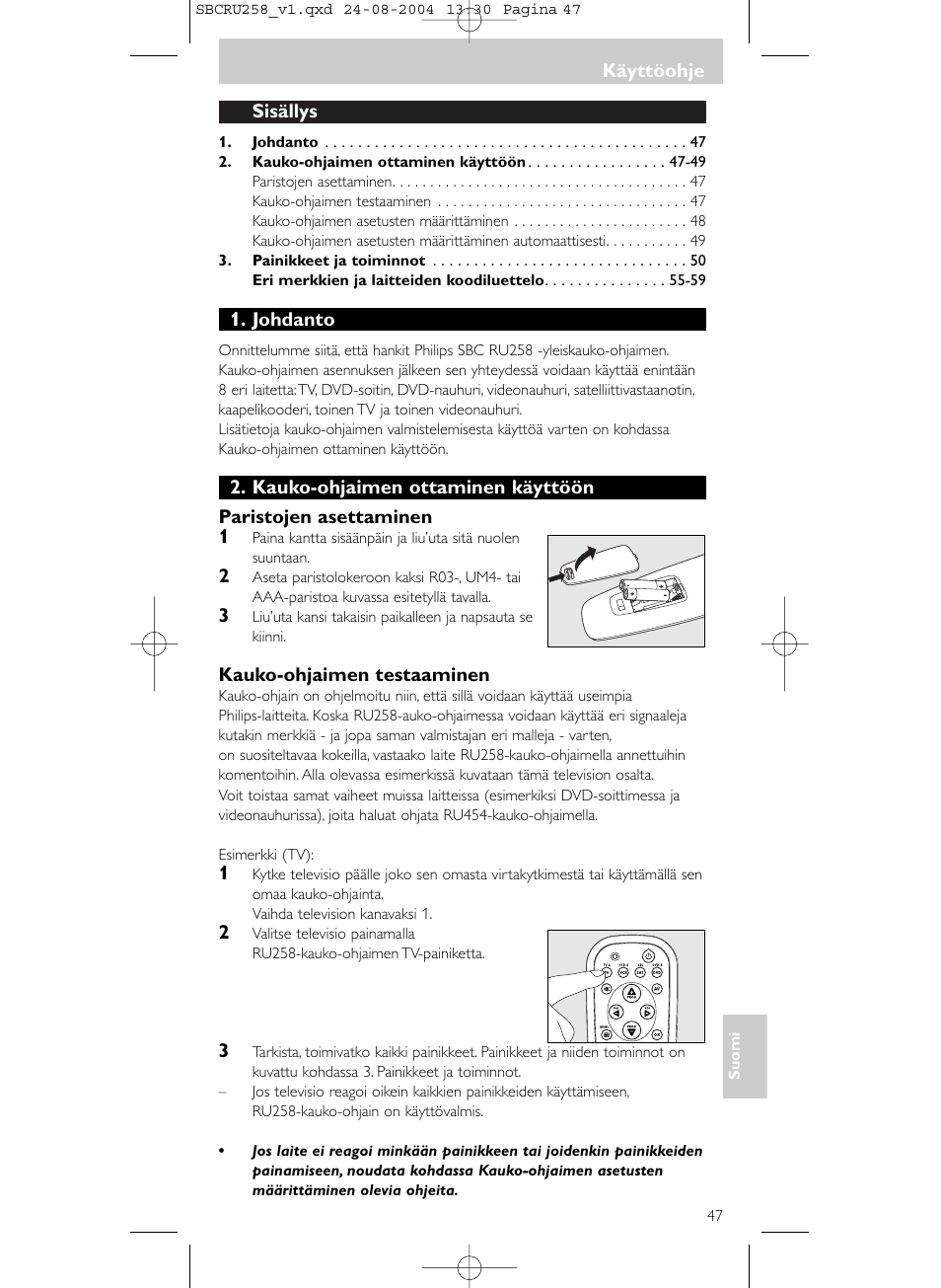 Philips Universal-Fernbedienung User Manual | Page 47 / 60