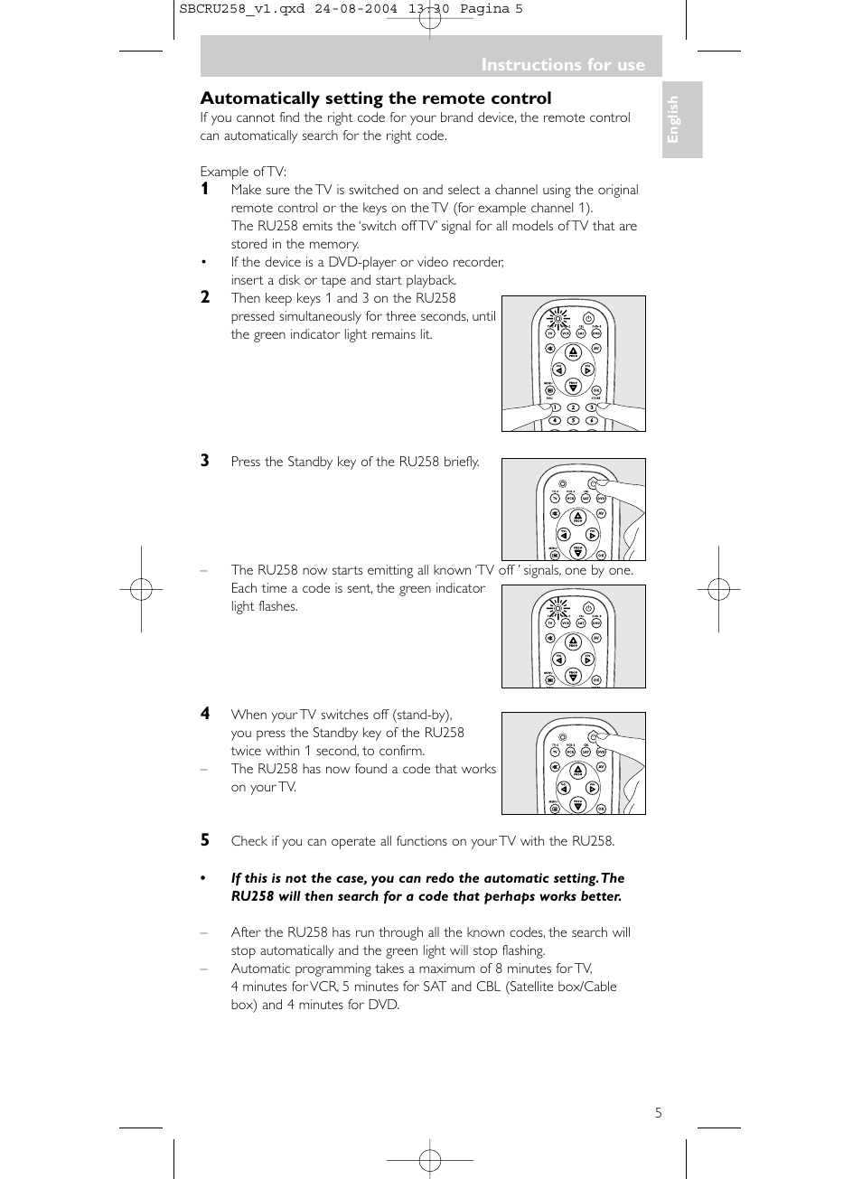 Philips Universal-Fernbedienung User Manual | Page 5 / 60